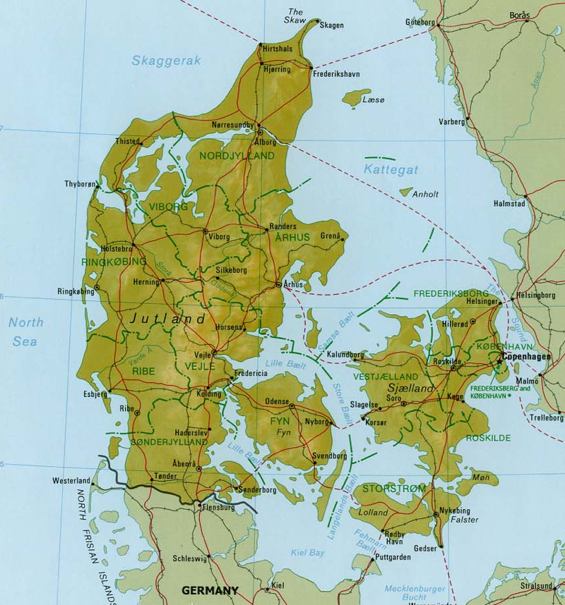 denmark map 