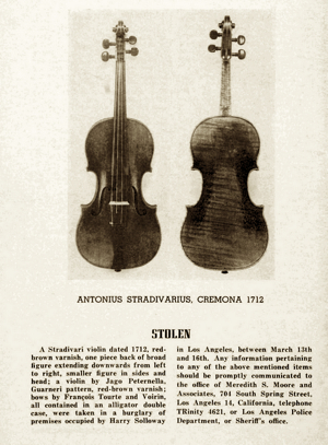 Advert from a 1953 issue of Violins & Violinists