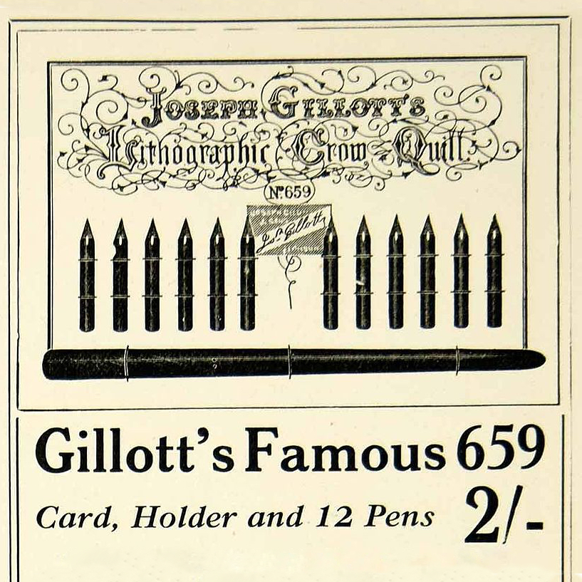 Gillott pen advert